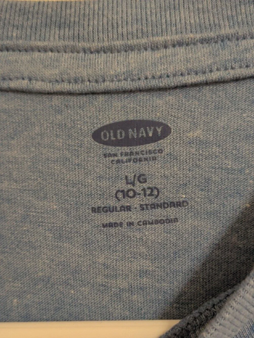 Old Navy Kids Long Sleeve Tee - Heathered Light Blue